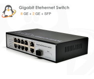 Gigabit Switch 8 Port + 2 Uplink + SFP