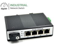 Gigabit Industrial Switch 4GE + SC Fiber 1310 (A) WDM