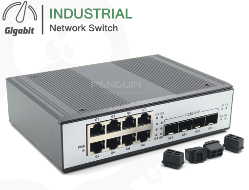 Industrial Ethernet Switch 8 Port (10/100/100) + 4 SFP