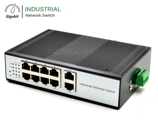 Gigabit Industrial Network Switch (Unmanage) 10 Port (8GE + 2GE)