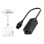 Standard 48V to 24V Passive PoE Converter | 1-Port 10/100/1000 Mbps
