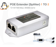 Gigabit PoE Extender (Splitter) เข้า 1 ออก 2