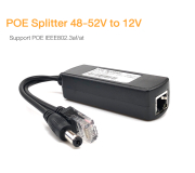 Active PoE Splitter Power Over Ethernet 48V - 52V to 12V Active PoE Splitter Power Over Ethernet 48V - 52V to 12V