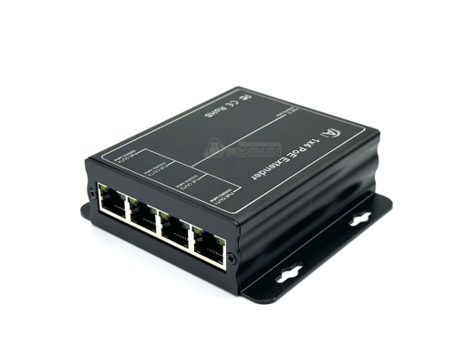 1x4 PoE Extender 10/100M รองรับ IEEE802.3af/at กำลังไฟ 30W วัสดุอะลูมิเนียม