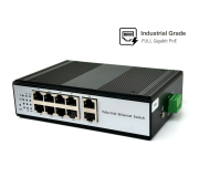 Industrial Gigabit PoE Switch 8 Port (PoE) + 2 Uplink