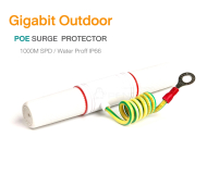 Gigabit Outdoor POE Surge Protector กันน้ำ ความเร็ว 1000M