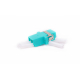 LC Adapter Duplex Multi-mode OM3 สำหรับเชื่อมต่อสายไฟเบอร์ออฟติกในระบบ FTTH และ Data CenterLC Duplex OM3 Multi-mode Fiber Optic Adapter Aqua LC-Adapter Duplex Multi-mode OM3