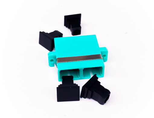 SC Duplex OM3 Multi-mode Fiber Optic Adapter สำหรับเชื่อมต่อสายไฟเบอร์ออฟติกในระบบ FTTH และ ODF