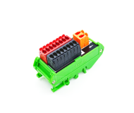 AC/DC Din Rail Terminal Socket เข้า 1 ออก 8 (ยึดรางปีกนก)