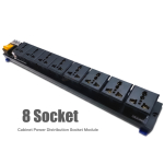 รางปลั๊กไฟ ยึดรางปีกนก 8 ช่อง (สำหรับติดตู้ Control)