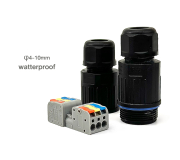 ชุดข้อต่อสายไฟ (Wire Connector) กันน้ำ รองรับสาย φ4-10mm