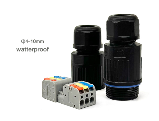 ชุดข้อต่อสายไฟ (Wire Connector) 3 Pin แบบกันน้ำ (IP68) รองรับสายไฟ VCT เส้นผ่านศูนย์กลาง ขนาด 4-10 mm