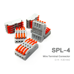 SPL-4 ขั้วต่อสายไฟ 4 ช่อง (Wire Connector) แบบ 1:1
