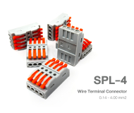 SPL-4 ขั้วต่อสายไฟ 4 ช่อง (Wire Connector) แบบ 1:1