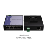 Gigabit Industrial Switch 5 Port (ยึดรางปีกนก แบบระนาบ)