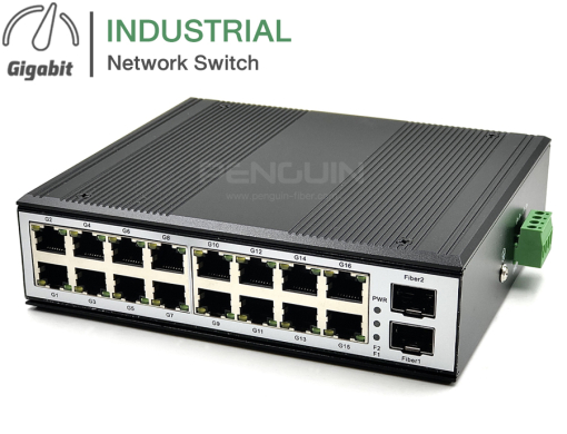 Industrial Gigabit Network Switch 16 Port + 2 SFP