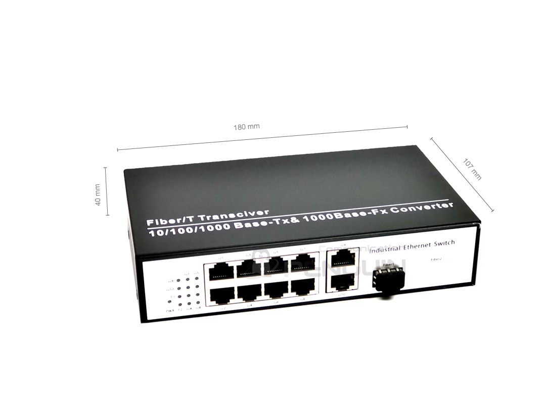 Gigabit Ethernet Switch 10 Port (8 Port 10/100/1000 + 2 Gigabit 10/100/1000 Uplink + 1 SFP)