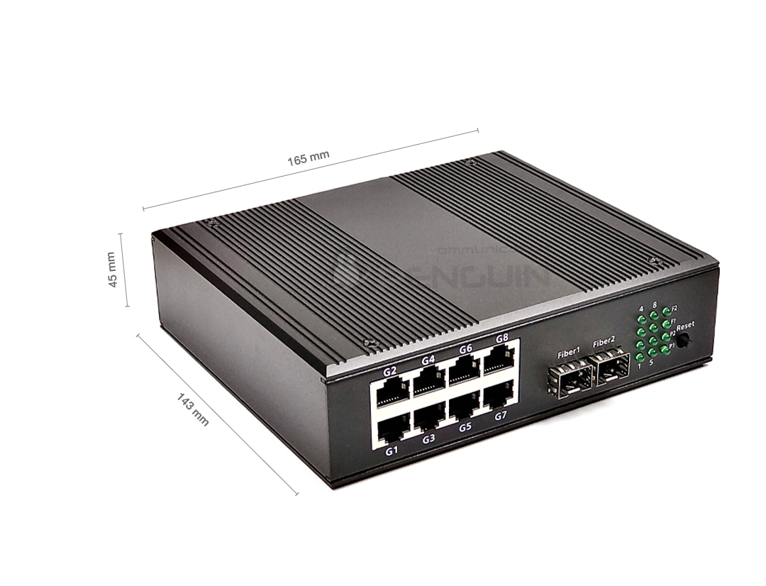 Industrial Layer 2 Manage Switch 8 Port + 2 SFP 1.25G