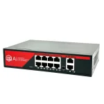 Full Gigabit Ai POE Switch 8 Port + 2 Uplink (VLAN) 120W ยี่ห้อ DJA รุ่น DJA-08G20GB