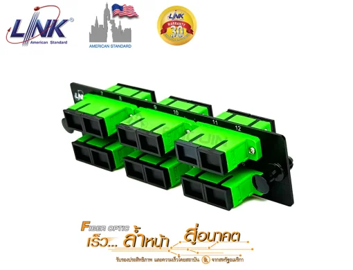 6 SC Duplex Snap-In Adapter PLATE (SM & APC) LINK รุ่น UF-2266SM-APC