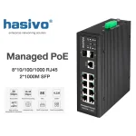 Industrial 8+2 Full Gigabit Managed PoE Switch | hasivo รุ่น G1200WP-8G-2S