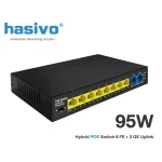 Hybrid PoE Switch 8 POE (10/100) + 2 Gigabit Uplink (95W) hasivo รุ่น S1100P-8F-2G-SE