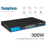Gigabit PoE Switch 16 Port + 2 SFP (300W)