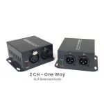 1-way (XLR) Balanced Audio Fiber Optic Extender 2 ช่อง