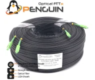 สายไฟเบอร์ออฟติก 2 คอร์ SC/APC ม้วน 450 เมตร (สลิงฝอย 0.4*7)