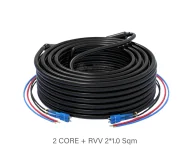 สายไฟเบอร์ออปติก Composit 2 Core (SC/UPC) กันกระรอก + สายไฟ (2*1.0 sqm) 100 เมตร