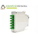 DIN Rail Terminal Box 6 SC/APC (กล่องโลหะ) ยึดรางปีกนก