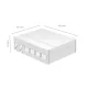 กล่องจัดเก็บไฟเบอร์ออฟติก ตอนใน 4 ช่อง ใช้กับ Fiber Optic Adapter เหลี่ยม SC, LC แบบ Flangless