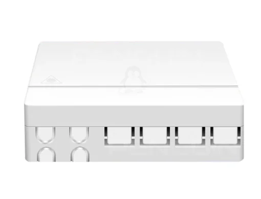 กล่องจัดเก็บไฟเบอร์ออฟติก ตอนใน 4 ช่อง ใช้กับ Fiber Optic Adapter เหลี่ยม SC, LC แบบ Flangless