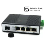 5 Port Full Gigabit Industrial PoE Switch (4 PoE + SFP)