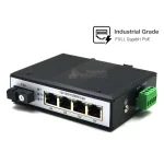 Industrial Gigabit PoE 4 Port + SC Fiber A (1310/1550nm) 20KM 