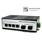 Gigabit Industrial PoE Switch 6 Port (4 PoE + 2 SFP)